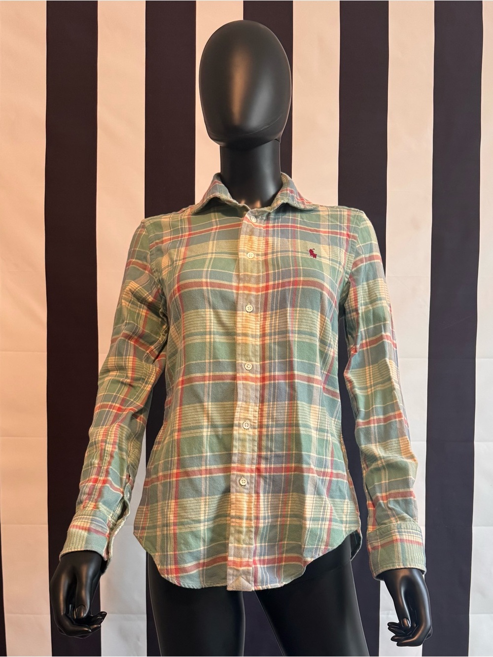 Ralph Lauren Green Plaid Button-Down Shirt